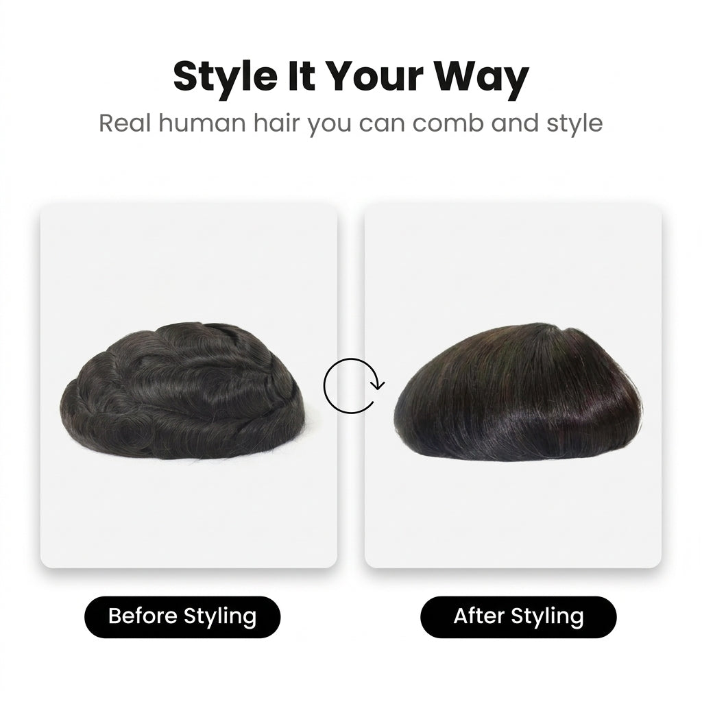 RESTORA - Men’s Human Hair Toupee