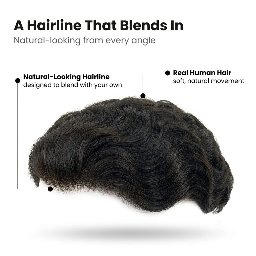 RESTORA - Men’s Human Hair Toupee