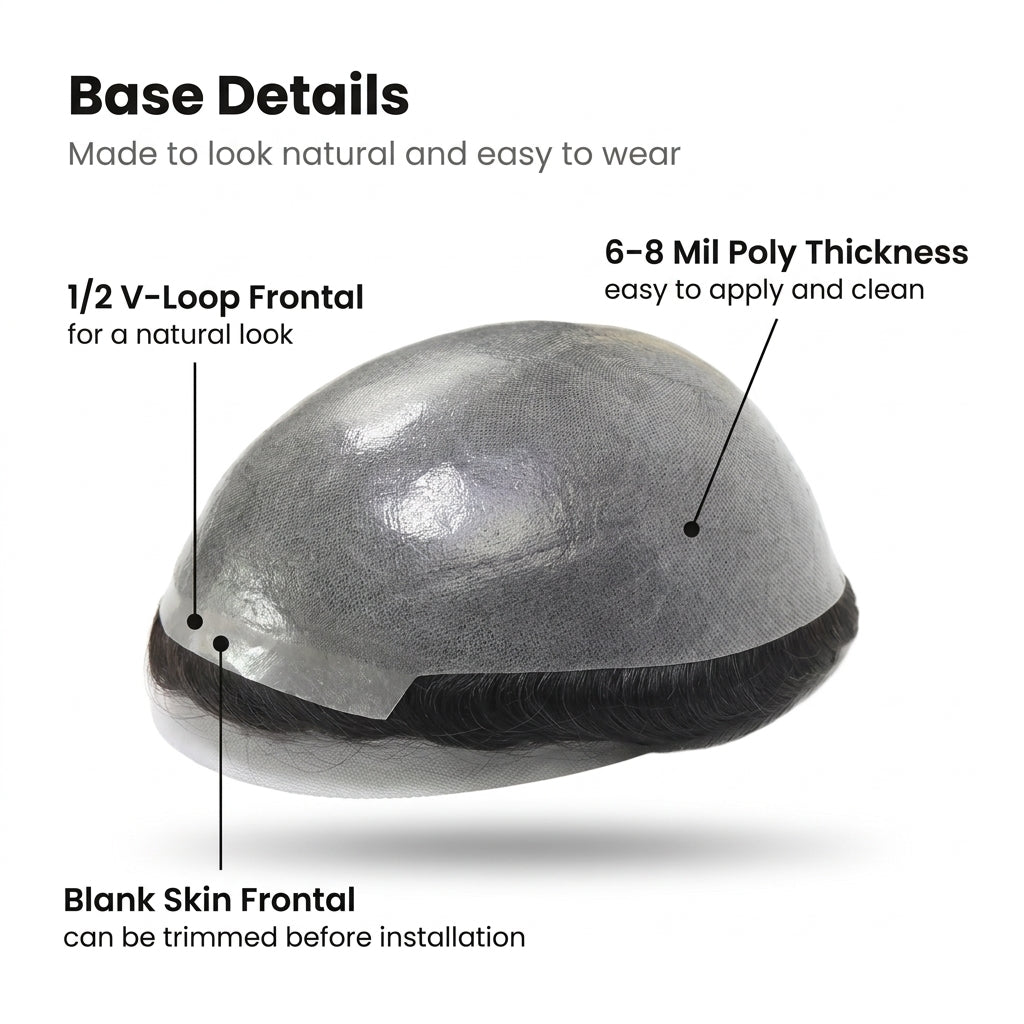 RESTORA - Men’s Human Hair Toupee
