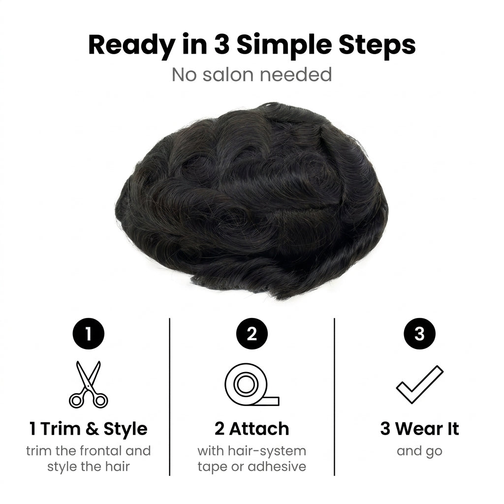 RESTORA - Men’s Human Hair Toupee