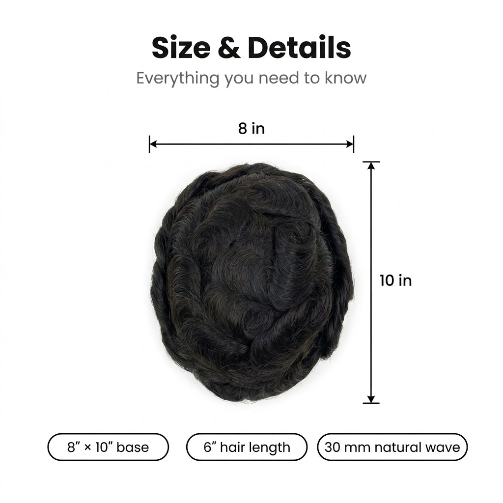 RESTORA - Men’s Human Hair Toupee